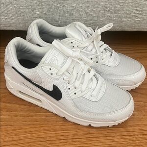 Nike Air Max White with Black Swoosh